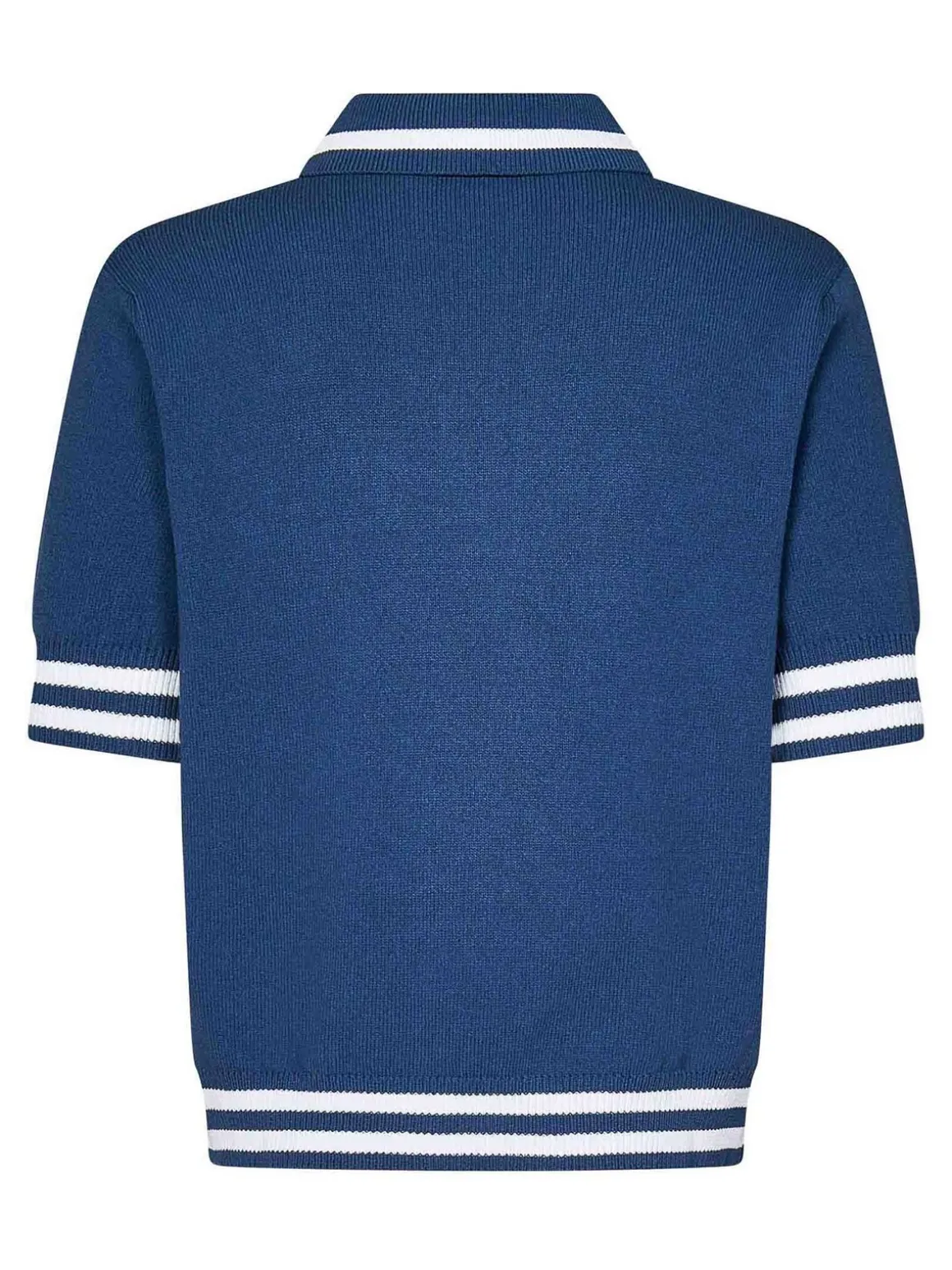 Cotone blu scuro a maniche corte