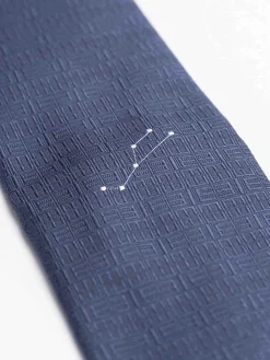 Cravatta Di Seta Con Segno Zodiacale