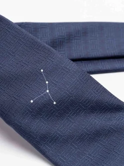 Cravatta Di Seta Con Segno Zodiacale