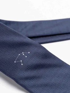 Cravatta Di Seta Con Segno Zodiacale
