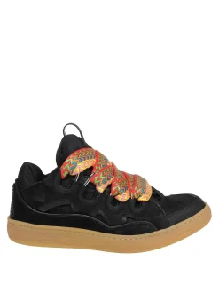 Curb Sneakers In Pelle E Camoscio