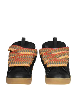 Curb Sneakers In Pelle E Camoscio