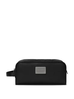 Custodia in nylon con placca logo