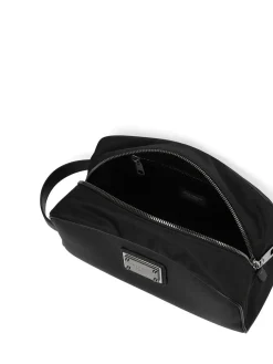 Custodia in nylon con placca logo