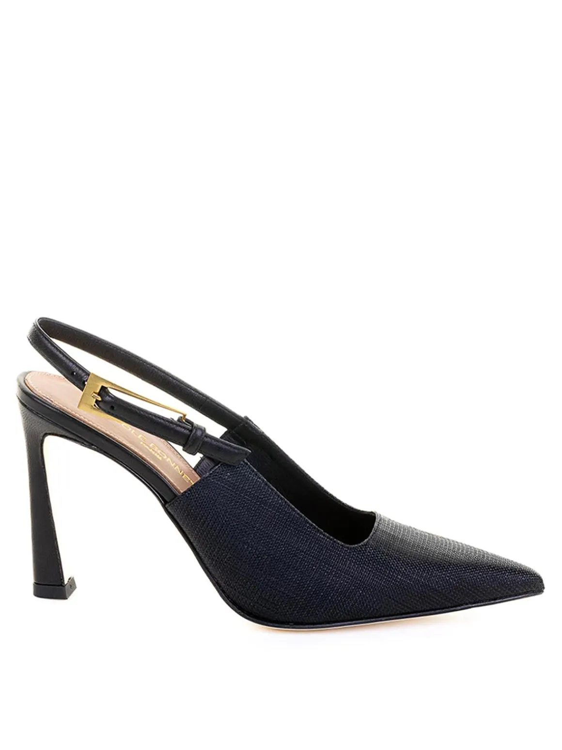 Dcollet Slingback Nera In Pelle
