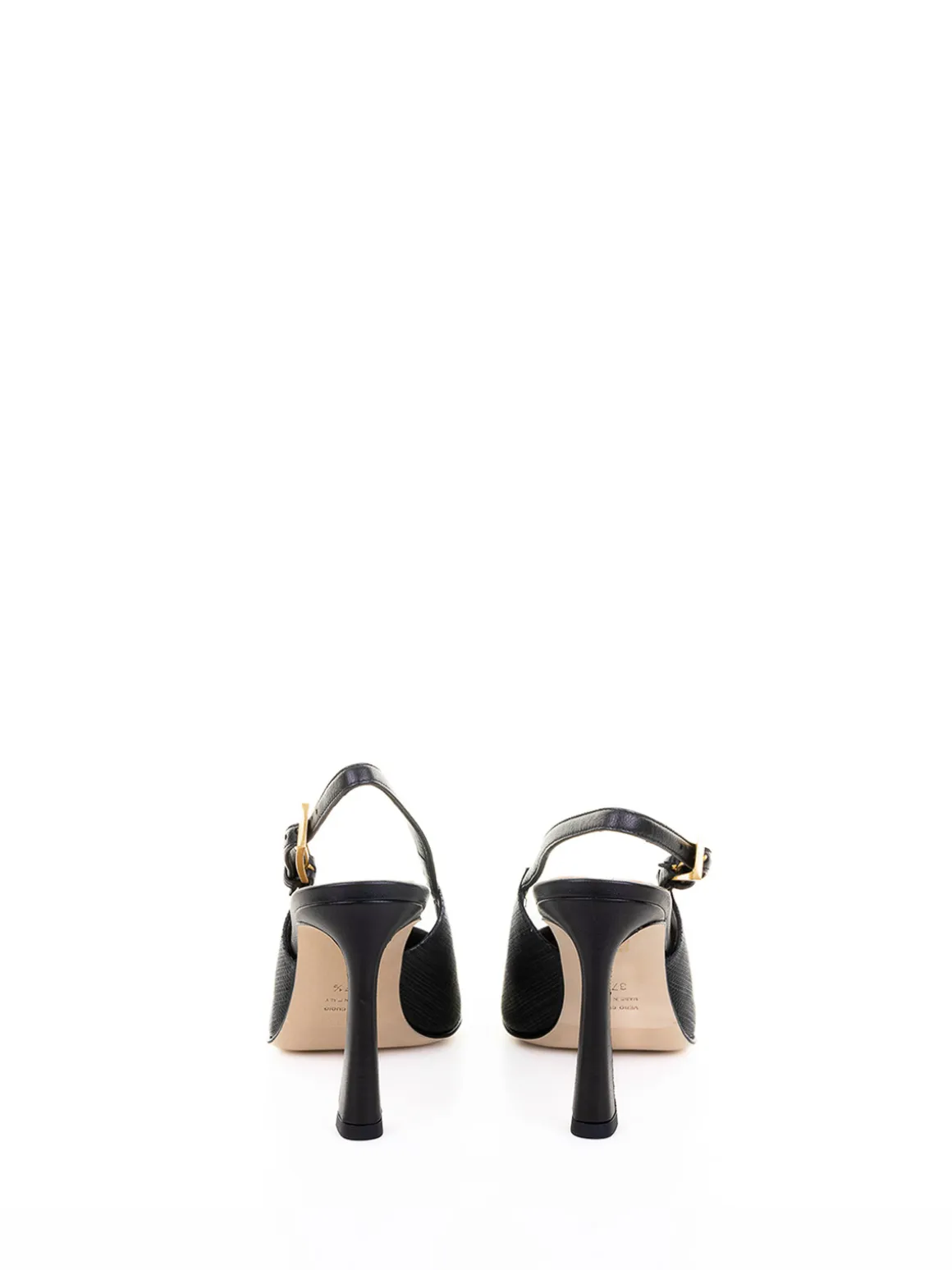 Dcollet Slingback Nera In Pelle