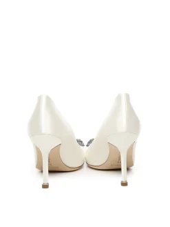 Décolleté Hangisi con gioiello in raso