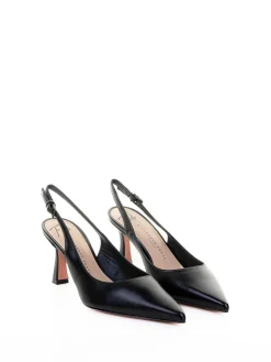 Dcollet Slingback In Nappa A Punta Nero