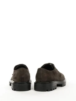 Derby Stringata H673 In Pelle Scamosciata