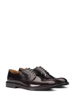 Doucals Derby Borgogna In Pelle Spazzolata