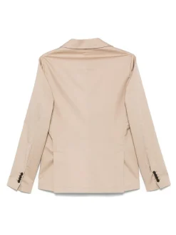 Elegante blazer di cotone beige