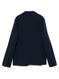 Elegante blazer di cotone blu navy