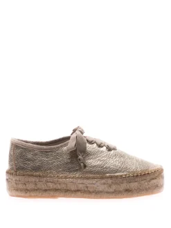 Espadrillas dorate stringate