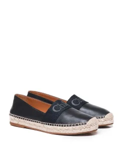 Espadrillas In Pelle E Corda