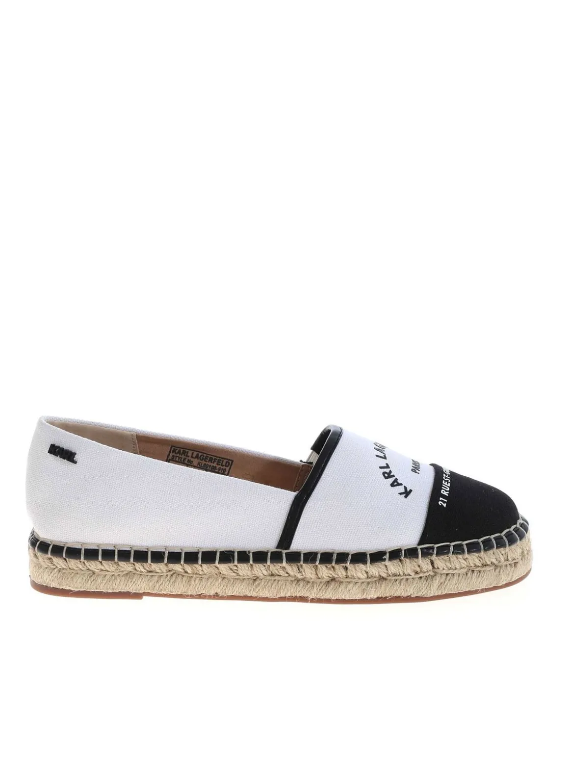Espadrillas Kamini bianche e nere