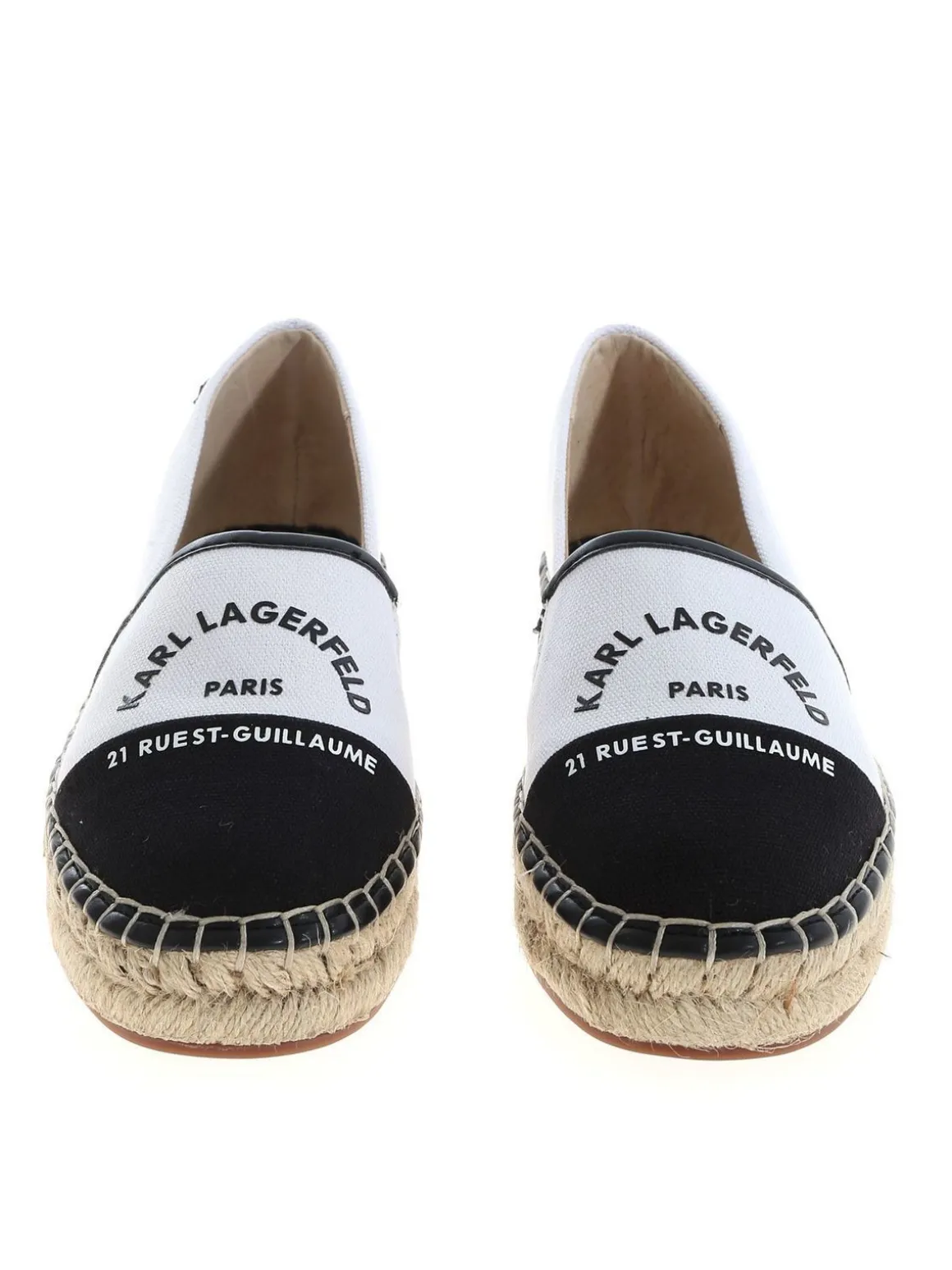 Espadrillas Kamini bianche e nere