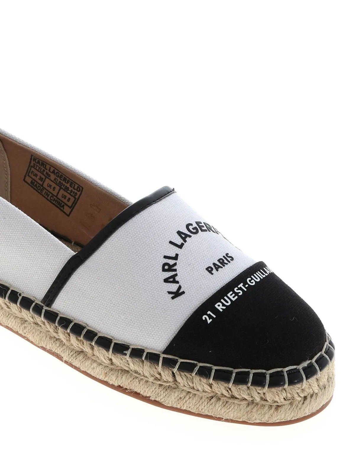 Espadrillas Kamini bianche e nere