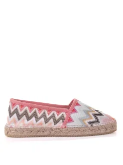 Espadrillas Slip On In Tessuto Chevron