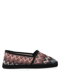 Espadrillas Slip On In Tessuto Chevron