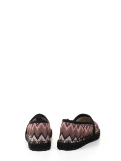 Espadrillas Slip On In Tessuto Chevron