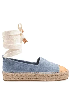 Espadrille In Jeans Con Suola In Juta