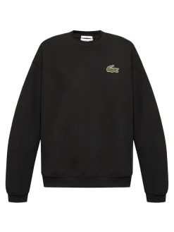 Felpa a fit sciolta organico nero unisex