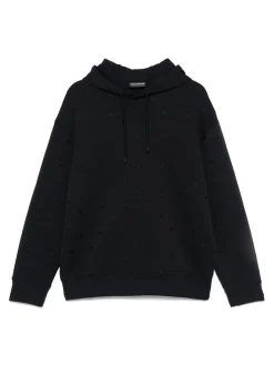 Felpa di cotone con logo allover