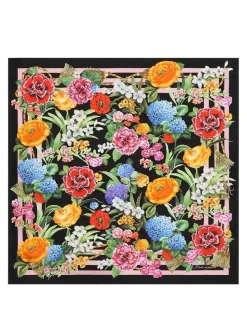 Foulard con stampa floreale