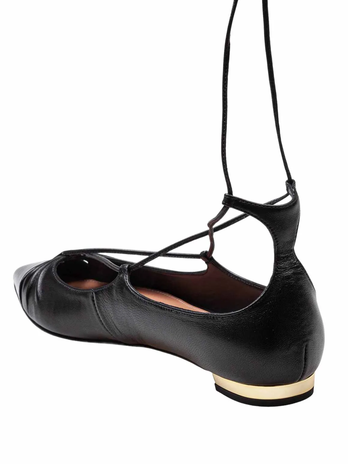 Gabi Flat In Nappa Colore Nero