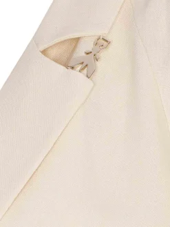 Giacca avorio con pulsanti frontali Chiusura