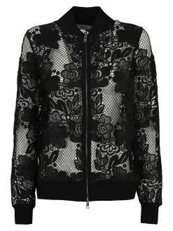 Giacca bomber in pizzo macrame