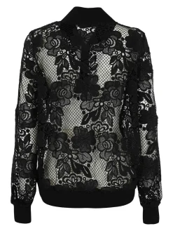 Giacca bomber in pizzo macrame