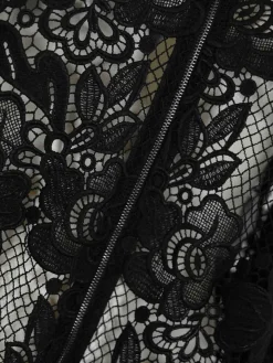 Giacca bomber in pizzo macrame