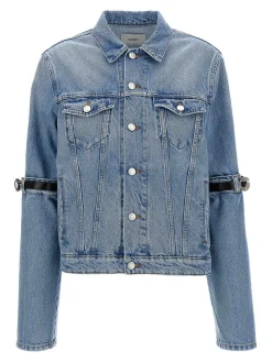 Giacca corta ibrida in denim