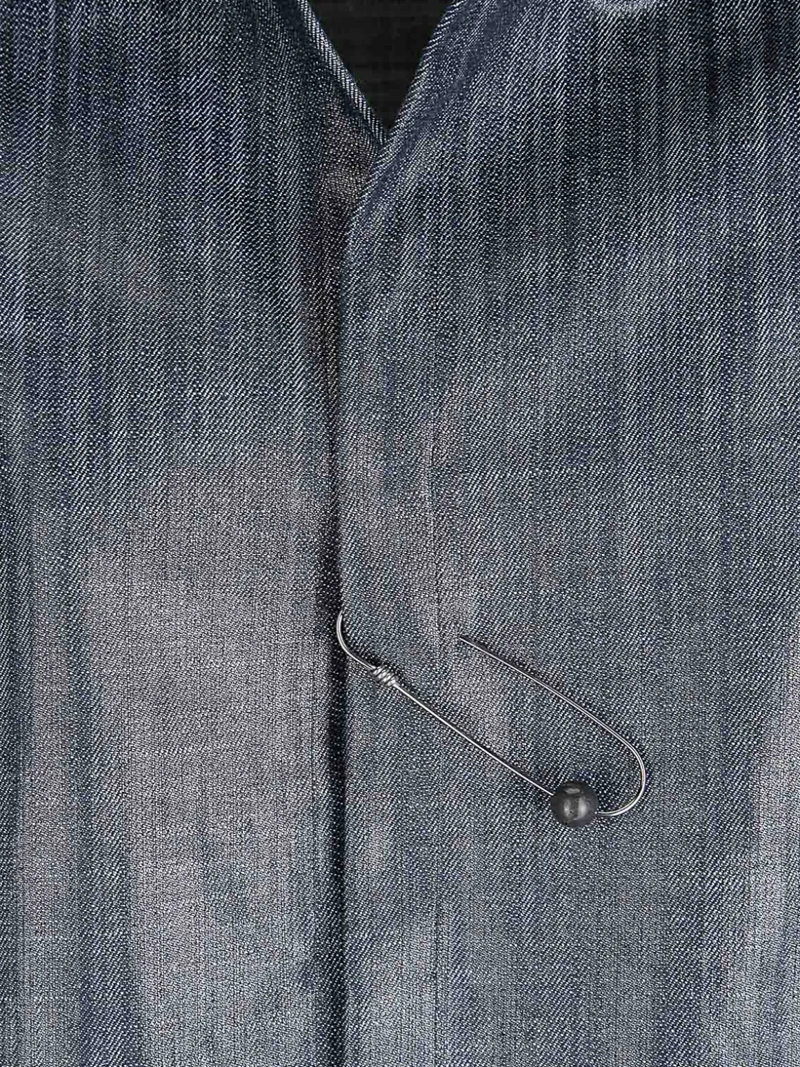 Giacca corta in denim medio scuro