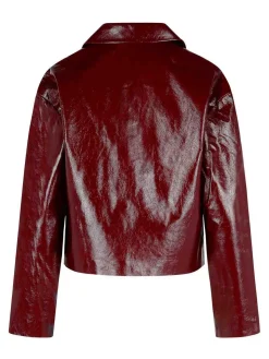 Giacca di pelle bordeaux