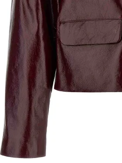 Giacca di pelle craquosa