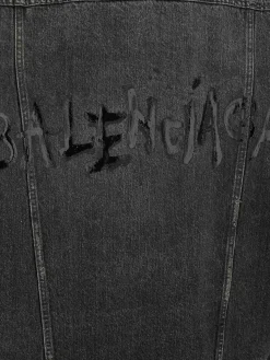 Giacca in denim con effetto usato