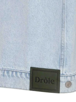 Giacca in denim in denim con bottoni frontali