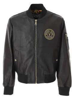 Giacca in pelle emblema