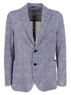Giacca Monopetto Blu Uomo