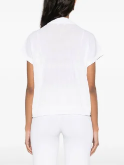 Gilet semi-sheer bianco