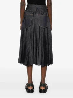 Gonna di mix di denim
