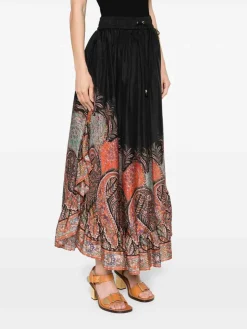 Gonna di seta maxi con ruffi di rhiannon