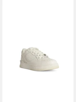 Greca White Leather Blend Sneaker