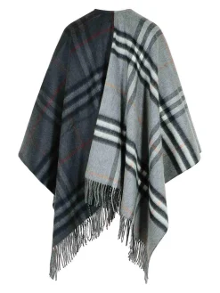 Grey Cashmere Blend Cape