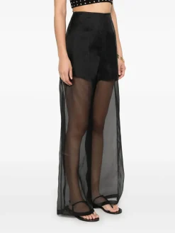 I miei pantaloni pantaloni semi-sheer in seta
