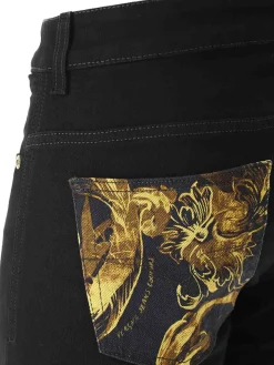 Jeans a bavero barocco
