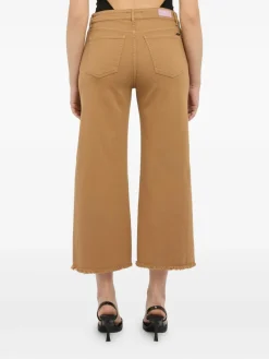 Jeans beige in cotone allungato