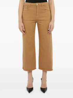 Jeans beige in cotone allungato